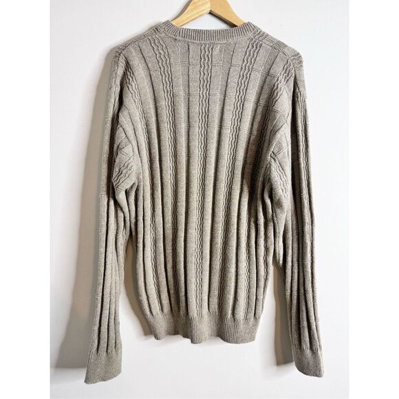 Vintage Oscar de la renta tan grandpa core knit sweater sz XL - Picture 7 of 7